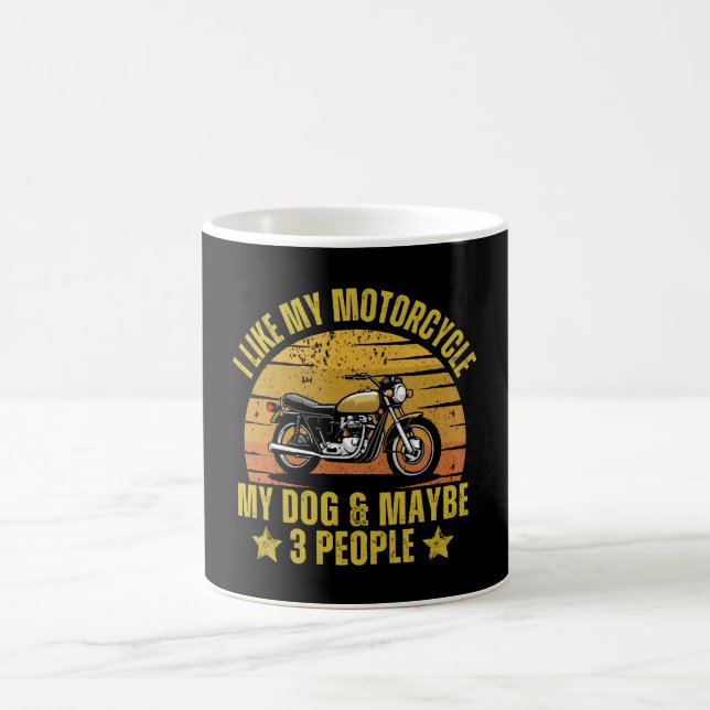Dog Motorrad Kaffeetasse (Mittel)