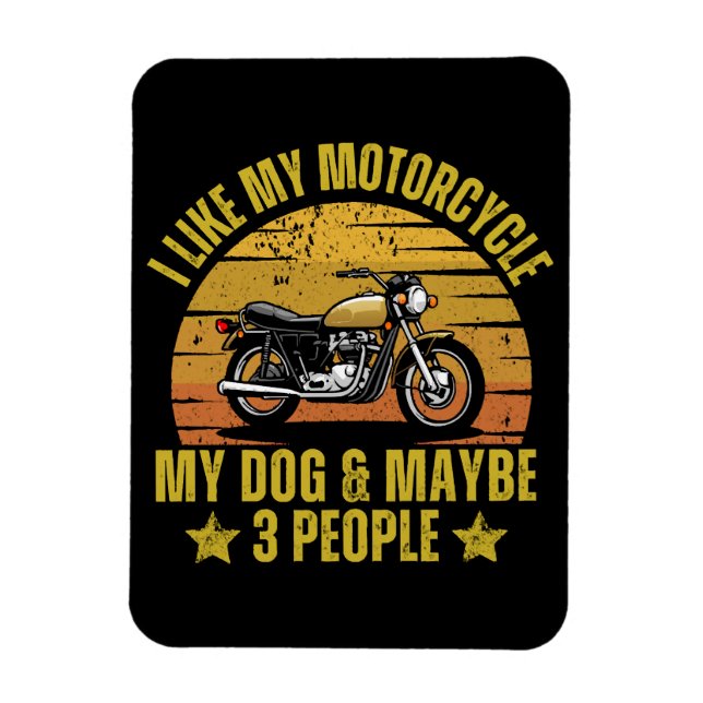 Dog Motorrad Magnet (Vertikal)