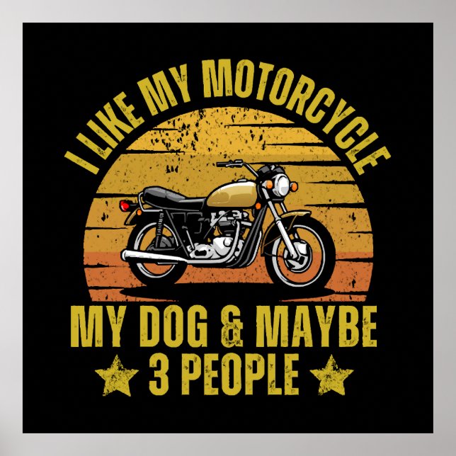 Dog Motorrad Poster (Vorne)