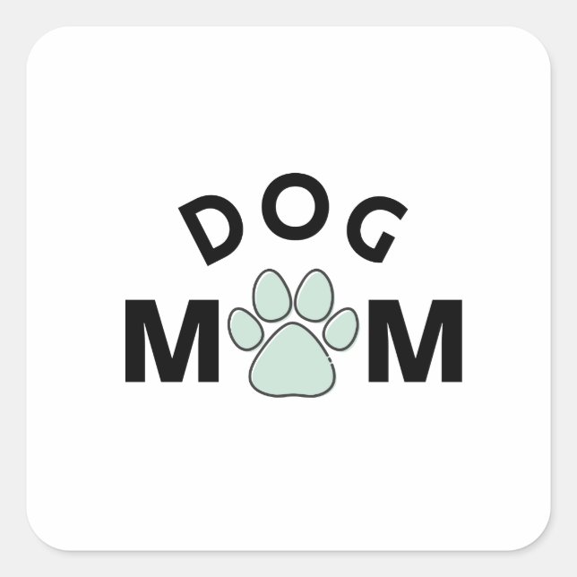 Dog Mum Quadratischer Aufkleber (Vorderseite)