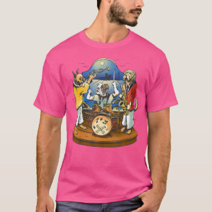 Dog Music Band Drums Saxophon Trumpe Jazz T-Shirt
