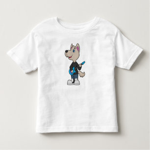 Dog Musician Gitarre Kleinkind T-shirt