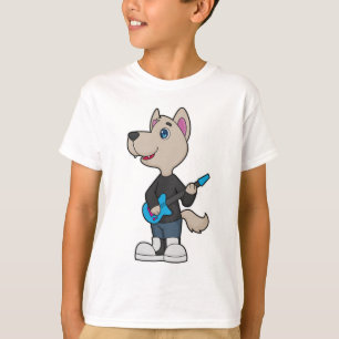 Dog Musician Gitarre T-Shirt
