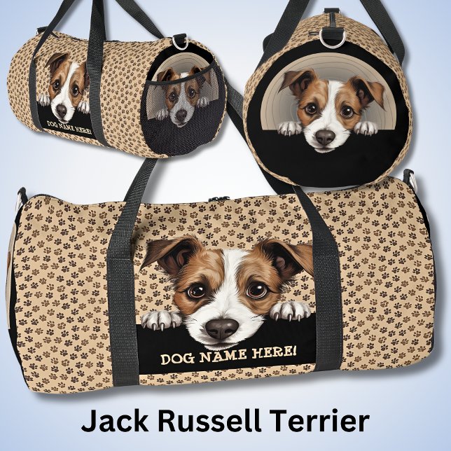 Dog Name, Ihr Name, Jack Russell Terrier hinzufüge Duffle Bag (Von Creator hochgeladen)