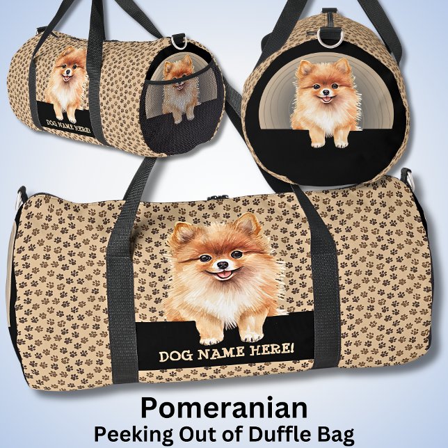Dog-Name oder Ihr Name, Spitz hinzufügen Duffle Bag (Von Creator hochgeladen)