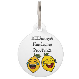 dog name tag lemon happy haustiermarke