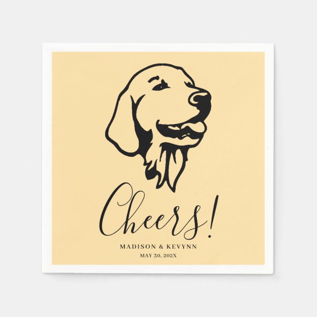 Dog Napkins Wedding Serviette (Vorderseite)