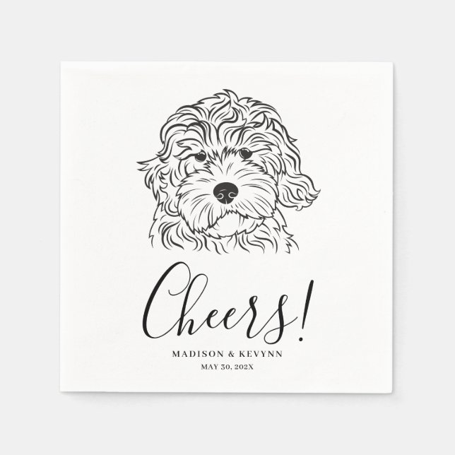 Dog Napkins Wedding Serviette (Vorderseite)