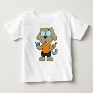 Dog Nerd Book Glasses Baby T-shirt
