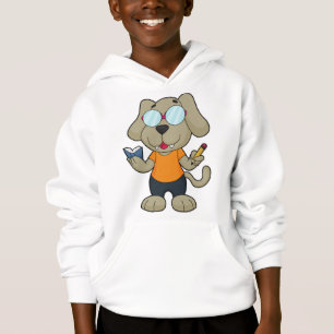 Dog Nerd Book Glasses Hoodie