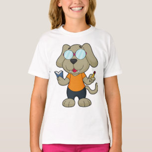 Dog Nerd Book Glasses T-Shirt