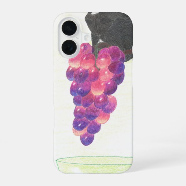 Dog nose and grape phone case iPhone 16 hülle (Rückseite)