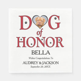Dog of Honor Wedding Napkin with Photo Serviette