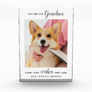 Dog Oma Personalisiert Pet Picture Fotoblock