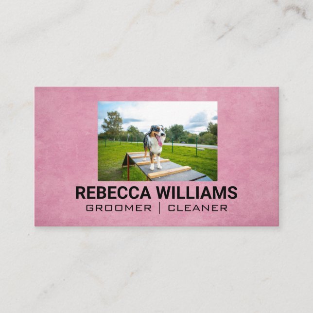 Dog on Obstacle Course Visitenkarte (Vorderseite)