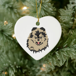 Dog Painting Christmas Art Ceramic Keramik Ornament