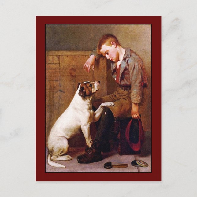 Dog Painting: Die besten Freunde von John Brown Postkarte (Vorderseite)
