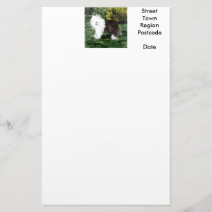 Dog Painting Old English Sheepdog Personalisiert Briefpapier