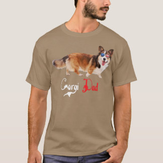 Dog Papa Welpe Vater Corgi583 T-Shirt