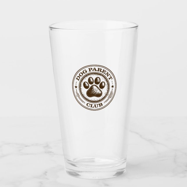 Dog Parent Club, Proudly Loyal & Loving Glas (Vorderseite)