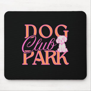 Dog Park Club in Hot Pink und Orange - Niedliche W Mousepad