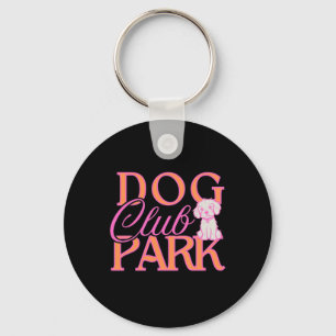 Dog Park Club in Hot Pink und Orange - Niedliche W Schlüsselanhänger