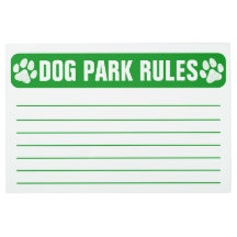 Dog Park Rules Facility Property