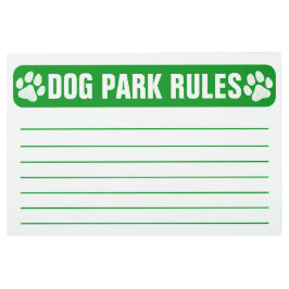 Dog Park Rules Facility Property