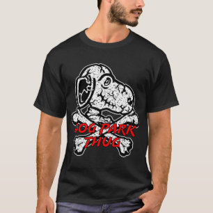 Dog Park Thug Dog Crossbones Skelett Kreuzknochen T-Shirt