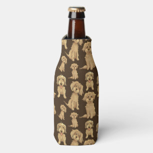 Dog Pattern Brown labradoodle goldendoodle Flaschenkühler