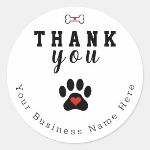 Dog Paw Custom Danke Stickers