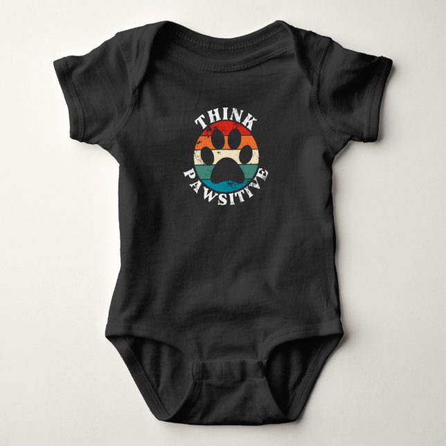Dog Paw denken Pawsitive T - Shirt (Vorderseite)