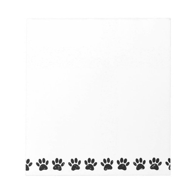 Dog Paw Distressed Muster Notizblock (Vorderseite)