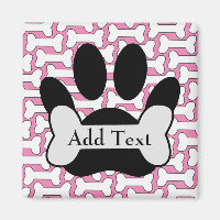 Dog Paw Druck und Knochen