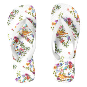 DOG PAW DRUCKEN GELBE BIRD FLIP FLOPS