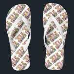 DOG PAW DRUCKT BIRD BATH FLIP FLOPS<br><div class="desc">DOG PAW PRINTS - farbenfrohe, zarte Blume und Schmetterlinge, die mit den Pfoten meines Hundes in ungiftigen Aquarellfarben gemalt wurden - teilen Sie Ihre Liebe von Hunden mit Familie und Freunden, jung und alt, zu jedem Anlass, jede Feier, jeden Urlaub. Machen Sie Ihr persönliches Geschenk mit Stil und Liebe. Seien...</div>