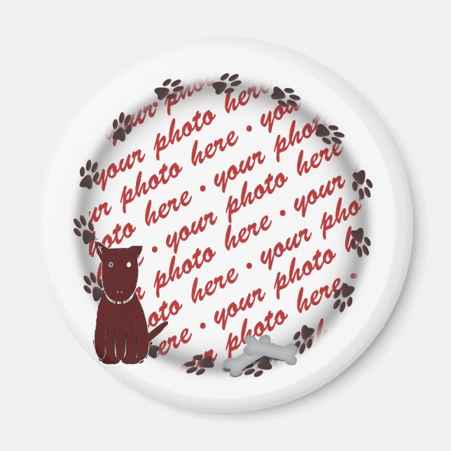 Dog Paw druckt Foto Frame Magnet (Vorne)