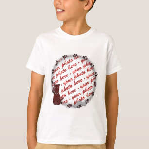 Dog Paw druckt Foto Frame T-Shirt
