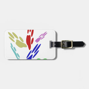 Dog Paw druckt mit Polka Dots Gepäckanhänger