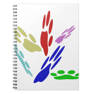 Dog Paw druckt mit Polka Dots Notizblock