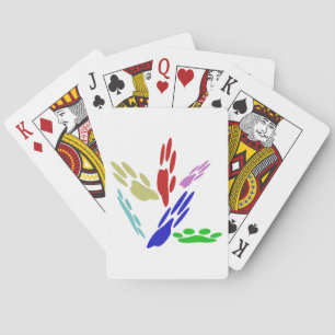 Dog Paw druckt mit Polka Dots Spielkarten