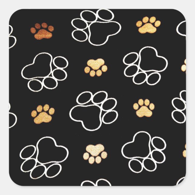Dog Paw druckt Sticker (Vorderseite)