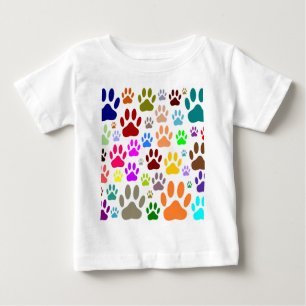 Dog Paw druckt überall Baby T-shirt