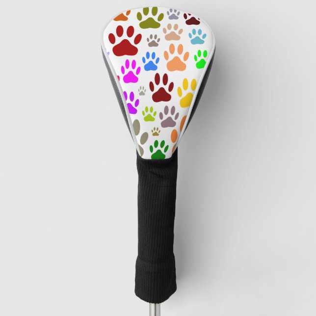 Dog Paw druckt überall Golf Headcover (Vorderseite)