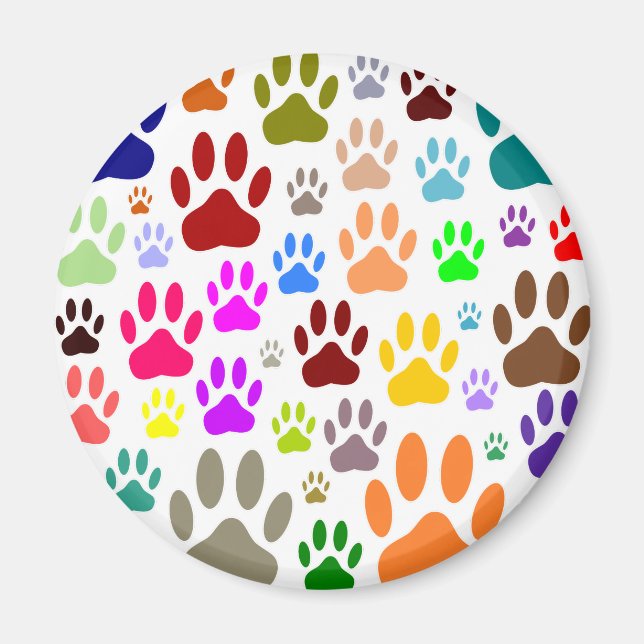 Dog Paw druckt überall Magnet (Vorne)