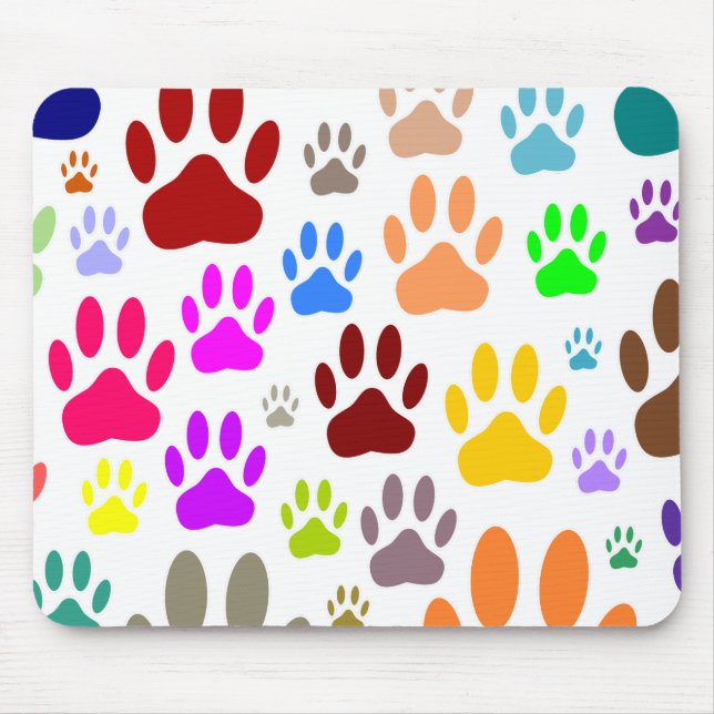 Dog Paw druckt überall Mousepad (Vorne)