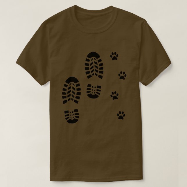 Dog Paw Footprint Dog Lover Camping  T-Shirt (Design vorne)