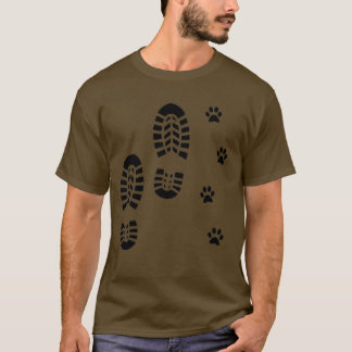 Dog Paw Footprint Dog Lover Camping T-Shirt