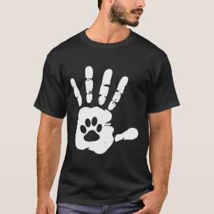 Dog Paw Hand Tier Liebe I Dog Pet Design Angepasst T-Shirt