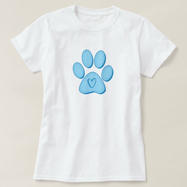 Dog Paw Heart T - Shirt (Design vorne)